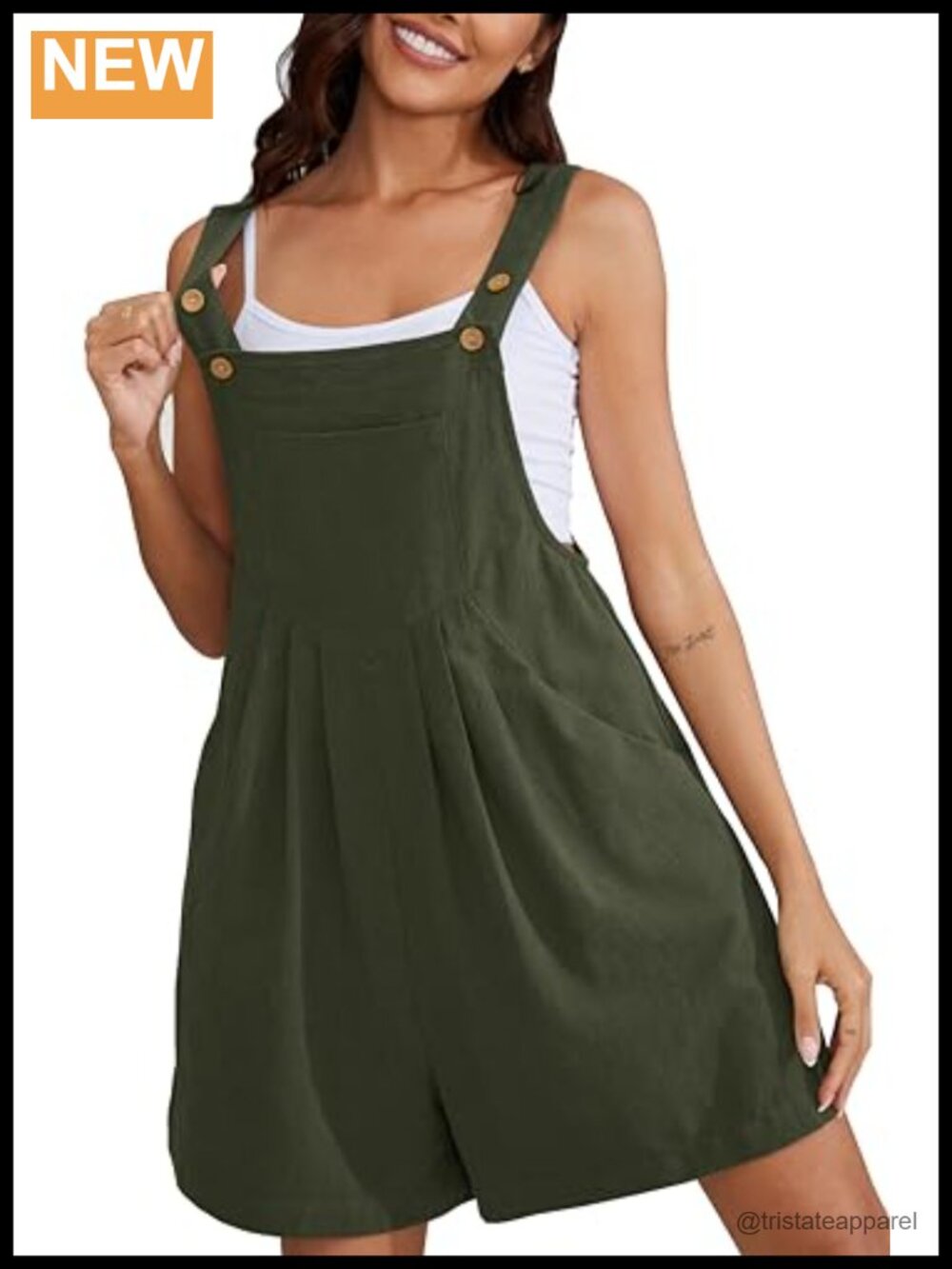 Muchpow Women's Loose Fit Short Overalls with Pockets Summer Romper